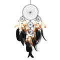 Axyaa Five-ring Tree of Life Dream Catcher with Natural Feathers
