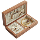 Axyaa Black Walnut Jewelry Box | Solid Wood Retro Storage | Handcrafted Organizer