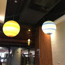 Axya Planet Pendant Lights: Decorative LED Chandelier, Indoor/Outdoor Resin Lamp