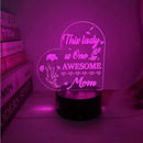 Axyaa 3D Acrylic Night Light with 7 Colors, Creative Design - Perfect Mother's Day Gift