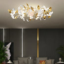 Axyaa Ginkgo Leaf Acrylic & Metal LED Ceiling Chandelier for Modern Home Decor