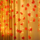 Rattan Maple Leaf LED String Lights by Axyaa for Home Garden Thanksgiving Decor