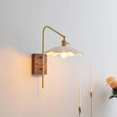 Axyaa Walnut Ceramic LED Wall Sconce Modern Stair Light Fixtures