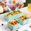 Axyaa Leakproof Lunch Box Set with Fork & Spoon - Microwave Safe Container