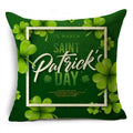 Axyaa St. Patrick's Day Four Leaf Clover Pillow Case in Green Series Home Decoration