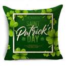 Axyaa St. Patrick's Day Four Leaf Clover Pillow Case in Green Series Home Decoration