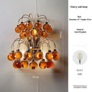Axyaa Retro Purple Murano Style Droplet Chandelier for Living, Bedroom, Dining Room