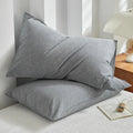 Axyaa Soft Cotton Pillowcase Chequer Grid Pattern 48x74cm Bedding Pillow Cover Set