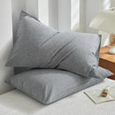 Axyaa Washed Cotton Pillowcase: Soft 48x74cm Chequer Grid Pillow Cover