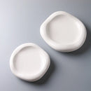Axyaa Pure White Ceramic Double-layer French Tableware for Molecular Dishes