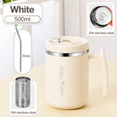 Axyaa Double Wall Insulated Stainless Steel Coffee Mug with Handle, Lid, Tea Infuser - 500ML