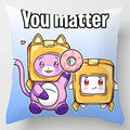 Axyaa Cartoon Print Designer Pillow Cases: Lankybox Series Home Decor Cushion Cover