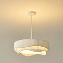 Axyaa Modern Creamy Style Chandelier - Nordic Bedroom Pendant Lights with LED Fabric Shade