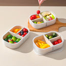 Axyaa 3 Grids Detachable Plastic Lunch Box, Microwave Safe Bento Container