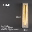 Axyaa Copper Gold LED Wall Sconce Minimalist Luxury Bedside Light