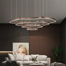 Axyaa Modern Terraces Chandelier Indoor LED Pendant Lamps in Coffee/Gold for Living Room