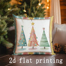 Christmas Ornaments & Trees Printed Pillow Covers by Axyaa - Pattern Cushion Cover
