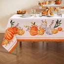 Axyaa Christmas Elk Red Flowers Rectangle Outdoor Holiday Tablecloth