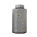 Axyaa Ceramic Hexagonal Jars, Handcrafted Chinese-Style Vases, Wabi-Sabi Living Room Decor