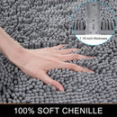 Axyaa Chenille Bathroom Plush Carpet Soft Anti-Slip Bath Mat