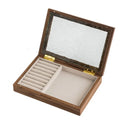 Axya Glass Dust Clamshell Jewelry Set in Solid Wood Storage Box