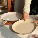 Axya Nordic Ink Splash Ceramic Dessert Plates, Irregular Tray Set
