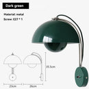 Axyaa Nordic Bud Wall Light Chrome Bedroom Lamp Home Decor Fixture
