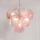 Axyaa Circular Glass Chandelier for Hotel Villa, Living Room, Dining Room, Bedroom
