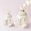 Axya Bunny Ceramic Storage Jar Large-Capacity Tea & Food Container Kitchen Organizer