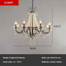 Axyaa Crystal Pearl Chandelier LED Pendant Lights Luxury Villa Decor