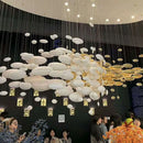 Axyaa Modern Glass Chandelier for Hotel Lobby and Villas Spiral Staircase