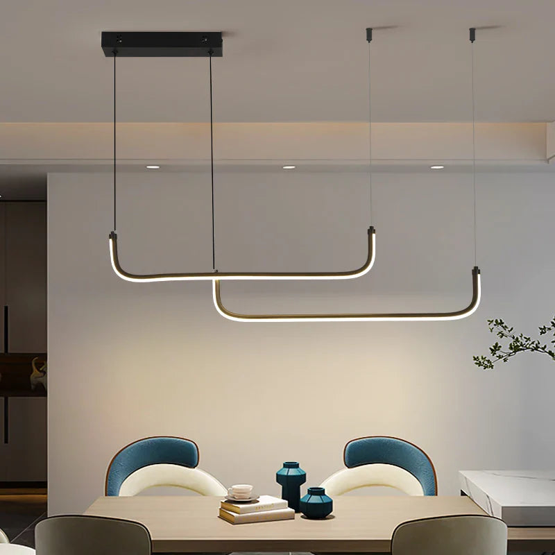 Axyaa Gold Pendant Light: Modern, Energy-Efficient, Adjustable for Dining Room