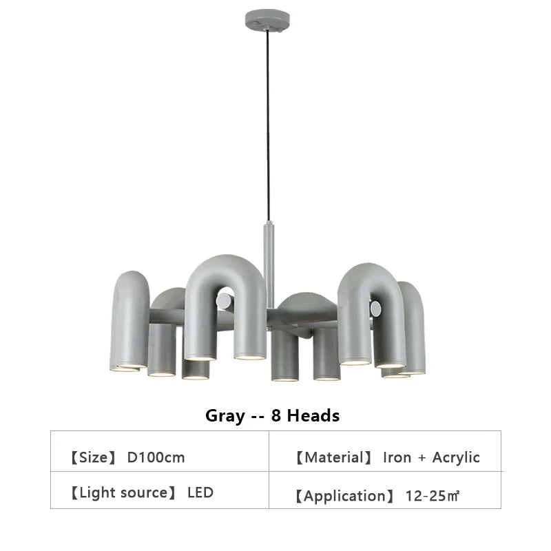 Axyaa Nordic LED Pendant Lamp Circle Ring Metal Light for Home Decor