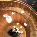 Axyaa Crystal Chandelier Stair Pendant Lamp Living Room Lighting