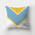 Blue Elk Geometric Pillow Case Cover by Axyaa - Fresh Animal Print Home Decoration