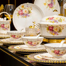 Axya™ European Style Bone Dinnerware Set with Utensils