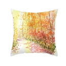 Axyaa Forest Deer & Colorful Trees Cushion Cover for Sofa, Bedroom, Car
