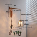 Axyaa Wabi Sabi LED Wall Light Mirror Bathroom Lamp Glass Wood Modern Nordic