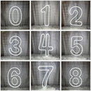 Axyaa Neon Numbers 0-9 Light Sign: Personalized Wall Art for Home Decor, Celebrations