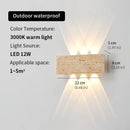 Axyaa Outdoor Stone Wall Lights 12W LED Wall Lamp Waterproof Exterior Lighting