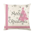 Christmas Party Pillowcase with Santa Claus & Snowman Print for Home Decoration by Axyaa.