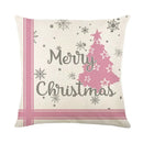 Christmas Party Pillowcase with Santa Claus & Snowman Print for Home Decoration by Axyaa.