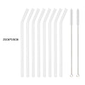 Axyaa Glass Straw Set: Reusable & Eco-Friendly Smoothie Cocktail Straws