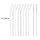 Axyaa Glass Straw Set: Reusable & Eco-Friendly Smoothie Cocktail Straws