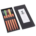 Wooden Chopsticks Set - Axyaa Household Long Non-slip Japanese Tableware