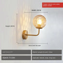 Axyaa Gold Modern Glass Ball LED Wall Sconce for Living Bedroom Decor