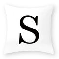 Axyaa Polyester Alphabet Cushion Cover 45X45cm for Home Sofa Decor