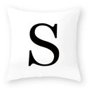 Axyaa Polyester Alphabet Cushion Cover 45X45cm for Home Sofa Decor