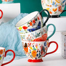 Axyaa Creative Milk Mug Large Capacity Ceramic Cup for Breakfast and Coffee.