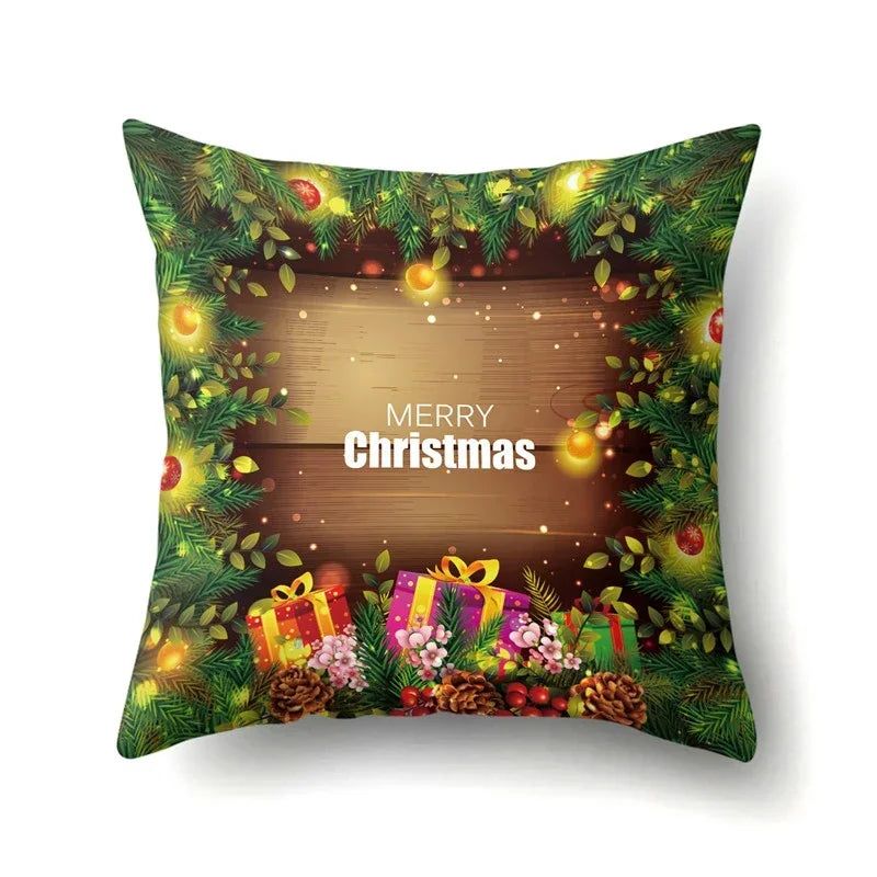 Axyaa Christmas Tree Throw Pillow Case - Festive Xmas Cushion Cover for Home Decor